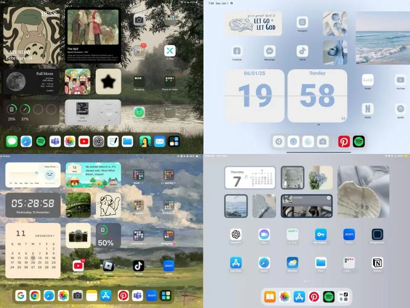 thiết lập widget đúng gu cá nhân hoá
